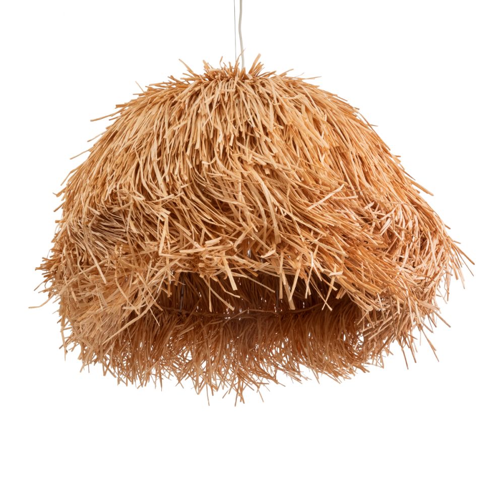 GLOBOSTAR® GUADELOUPE 02155 Boho Κρεμαστό Φωτιστικό Οροφής με Ντουί 1 x E27 AC 220-240V IP20 - Καφέ - Μ80 x Π80 x Υ60cm