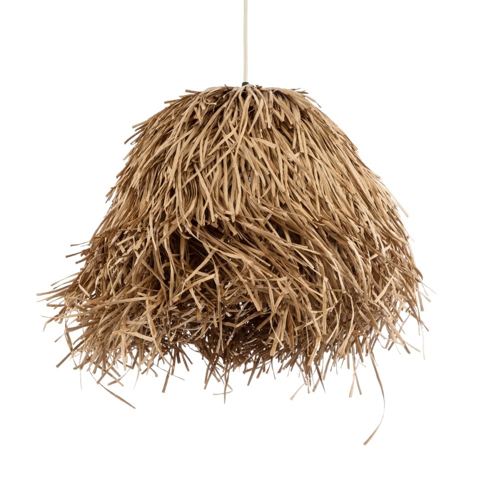 GLOBOSTAR® GUADELOUPE 02157 Boho Κρεμαστό Φωτιστικό Οροφής με Ντουί 1 x E27 AC 220-240V IP20 - Μπεζ - Μ50 x Π50 x Υ40cm