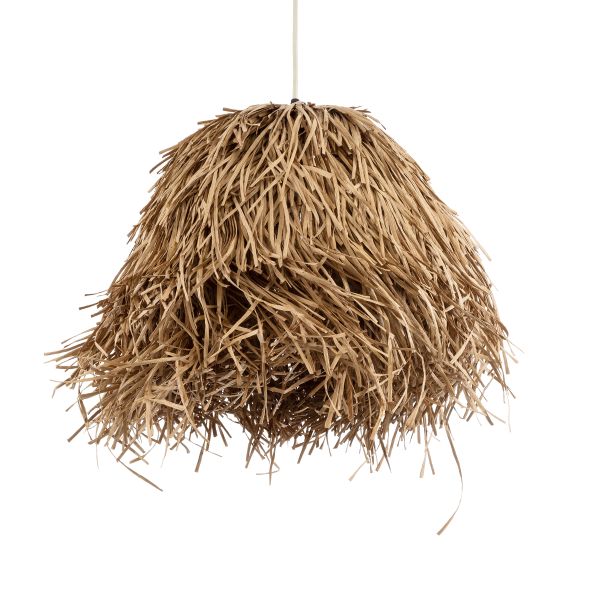 GLOBOSTAR® GUADELOUPE 02157 Boho Κρεμαστό Φωτιστικό Οροφής με Ντουί 1 x E27 AC 220-240V IP20 - Μπεζ - Μ50 x Π50 x Υ40cm