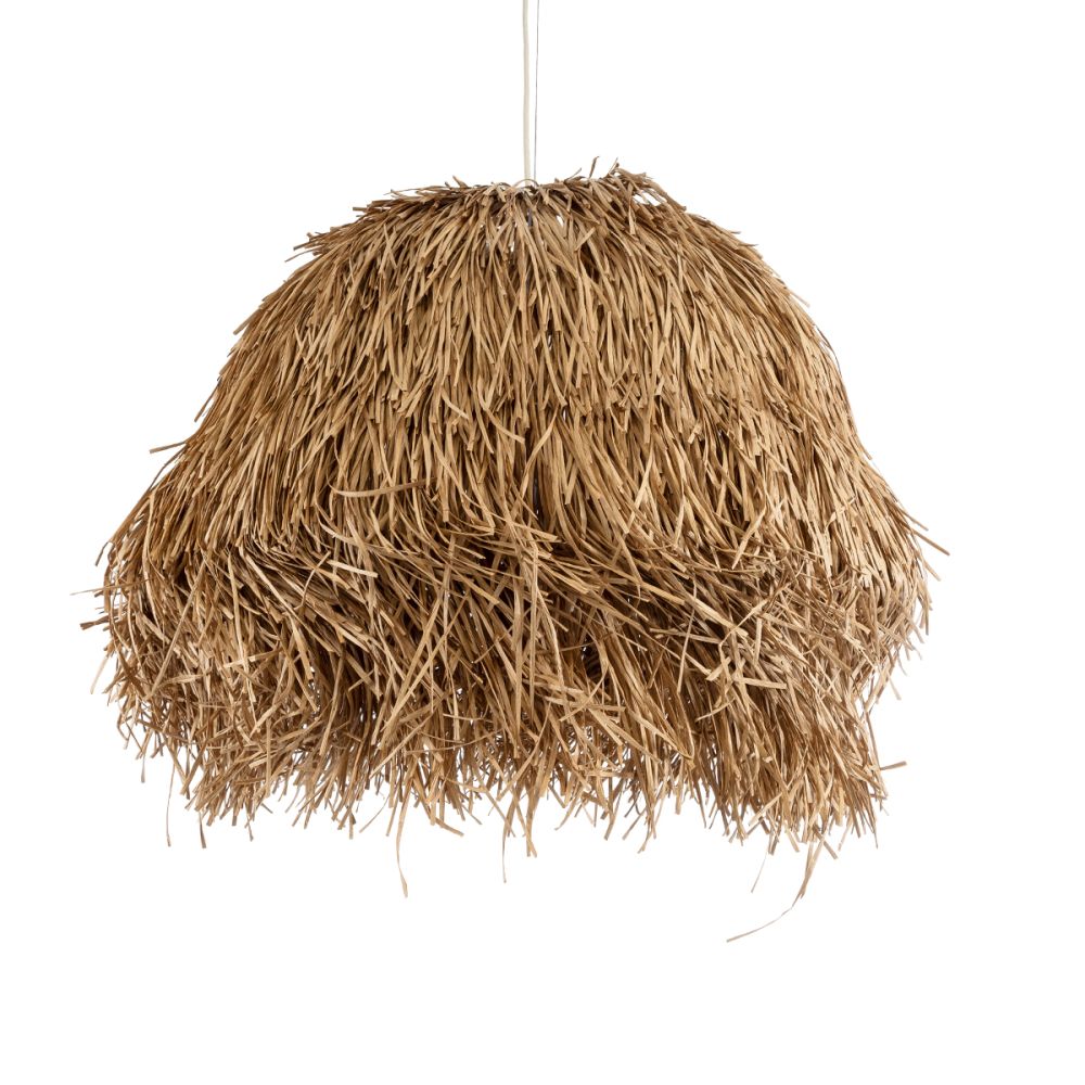 GLOBOSTAR® GUADELOUPE 02158 Boho Κρεμαστό Φωτιστικό Οροφής με Ντουί 1 x E27 AC 220-240V IP20 - Μπεζ - Μ80 x Π80 x Υ60cm