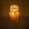 GLOBOSTAR® BASSETERRE 02162 Boho Κρεμαστό Φωτιστικό Οροφής με Ντουί 1 x E27 AC 220-240V IP20 - Μπεζ - Μ35 x Π35 x Υ60cm