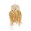 GLOBOSTAR® BASSETERRE 02162 Boho Κρεμαστό Φωτιστικό Οροφής με Ντουί 1 x E27 AC 220-240V IP20 - Μπεζ - Μ35 x Π35 x Υ60cm