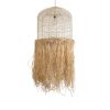 GLOBOSTAR® BASSETERRE 02163 Boho Κρεμαστό Φωτιστικό Οροφής με Ντουί 1 x E27 AC 220-240V IP20 - Μπεζ & Καφέ - Μ70 x Π70 x Υ170cm