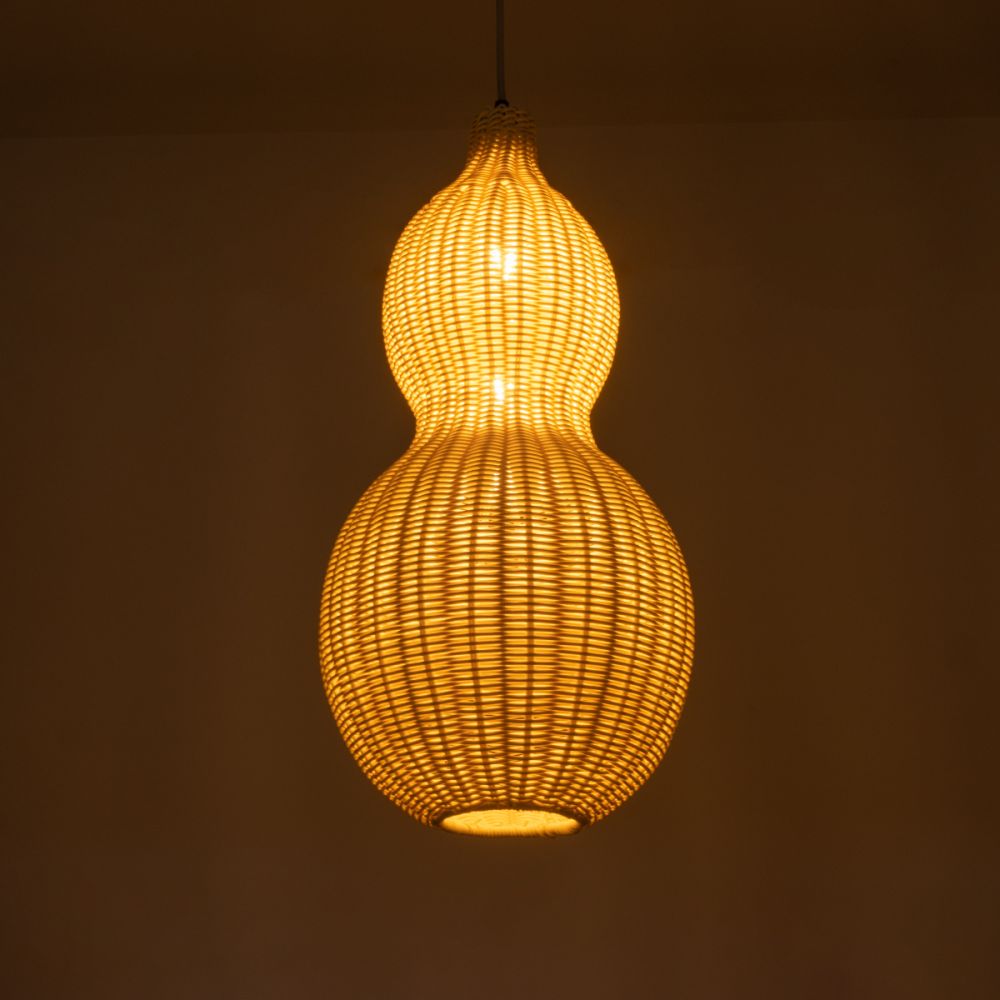 GLOBOSTAR® KINGSTOWN 02168 Boho Κρεμαστό Φωτιστικό Οροφής με Ντουί 1 x E27 AC 220-240V IP20 - Μπεζ - Μ30 x Π30 x Υ60cm