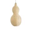 GLOBOSTAR® KINGSTOWN 02168 Boho Κρεμαστό Φωτιστικό Οροφής με Ντουί 1 x E27 AC 220-240V IP20 - Μπεζ - Μ30 x Π30 x Υ60cm