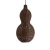 GLOBOSTAR® KINGSTOWN 02169 Boho Κρεμαστό Φωτιστικό Οροφής με Ντουί 1 x E27 AC 220-240V IP20 - Καφέ - Μ30 x Π30 x Υ60cm