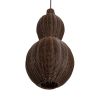 GLOBOSTAR® KINGSTOWN 02169 Boho Κρεμαστό Φωτιστικό Οροφής με Ντουί 1 x E27 AC 220-240V IP20 - Καφέ - Μ30 x Π30 x Υ60cm