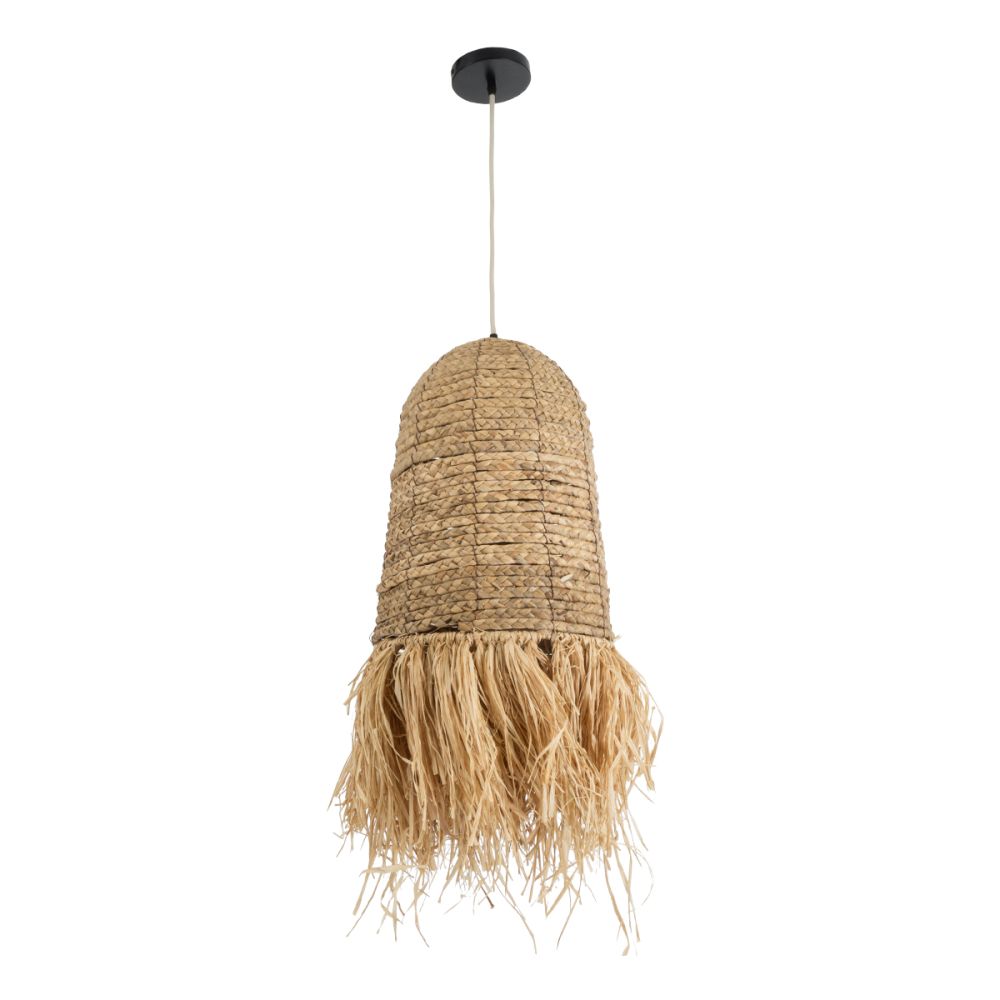 GLOBOSTAR® PORTOFERRAIO 02170 Boho Κρεμαστό Φωτιστικό Οροφής με Ντουί 1 x E27 AC 220-240V IP20 - Μπεζ - Μ30 x Π30 x Υ70cm