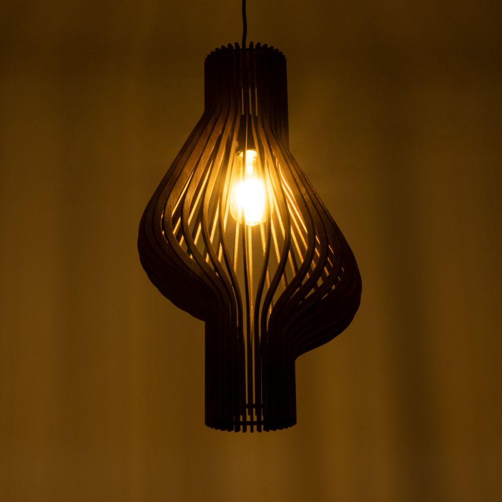 GLOBOSTAR® MIHIRO 02173 Boho Κρεμαστό Φωτιστικό Οροφής με Ντουί 1 x E27 AC 220-240V IP20 - Καφέ - Μ32 x Π32 x Υ56cm