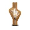 GLOBOSTAR® MIHIRO 02176 Boho Επιτραπέζιο Φωτιστικό Πορτατίφ με Ντουί 1 x E27 AC 220-240V IP20 - Μπεζ& Μαύρο - Μ33 x Π33 x Υ57cm
