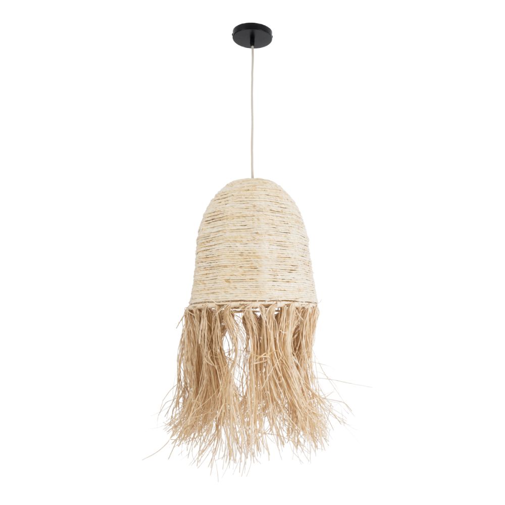 GLOBOSTAR® AREMBEPE 02178 Boho Κρεμαστό Φωτιστικό Οροφής με Ντουί 1 x E27 AC 220-240V IP20 - Μπεζ - Μ34 x Π34 x Υ70cm