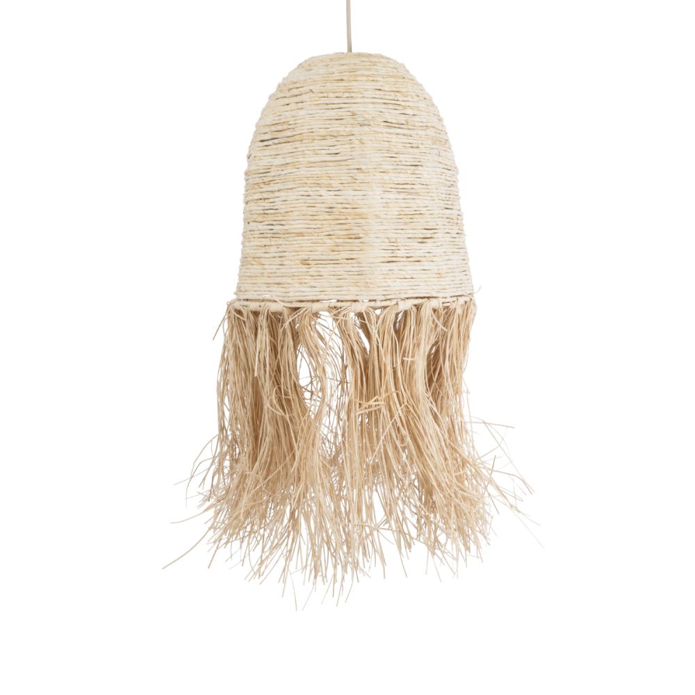 GLOBOSTAR® AREMBEPE 02178 Boho Κρεμαστό Φωτιστικό Οροφής με Ντουί 1 x E27 AC 220-240V IP20 - Μπεζ - Μ34 x Π34 x Υ70cm