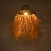 GLOBOSTAR® PORTOFERRAIO 02185 Boho Κρεμαστό Φωτιστικό Οροφής με Ντουί 1 x E27 AC 220-240V IP20 - Μπεζ - Μ50 x Π50 x Υ80cm