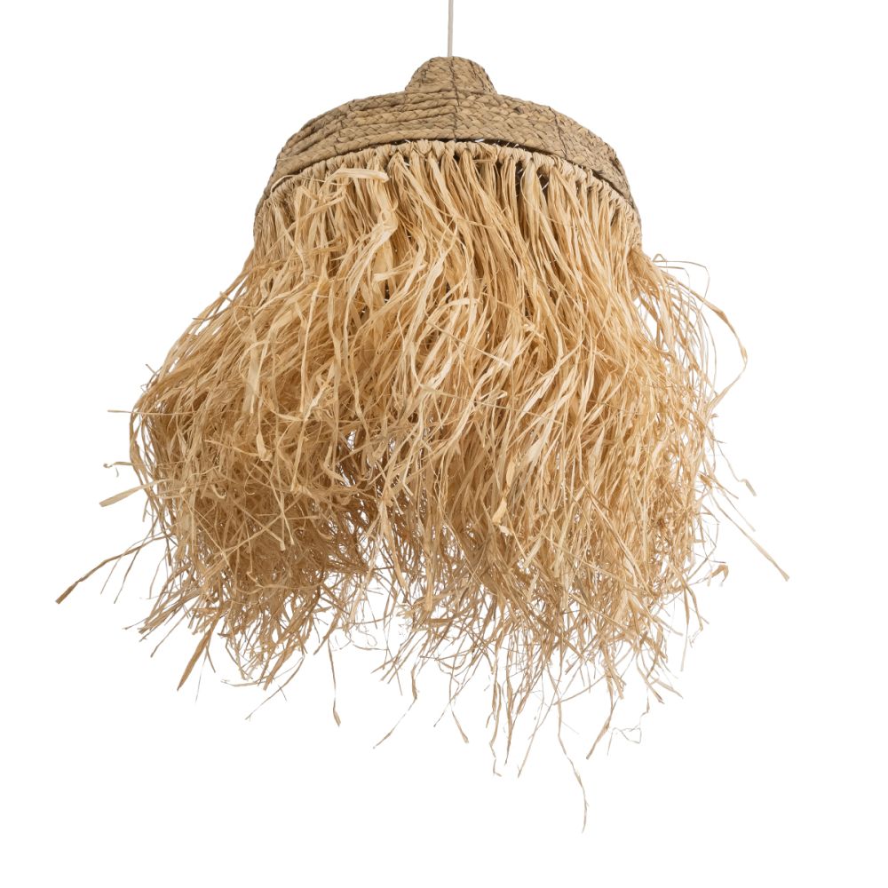 GLOBOSTAR® PORTOFERRAIO 02185 Boho Κρεμαστό Φωτιστικό Οροφής με Ντουί 1 x E27 AC 220-240V IP20 - Μπεζ - Μ50 x Π50 x Υ80cm