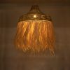 GLOBOSTAR® PORTOFERRAIO 02186 Boho Κρεμαστό Φωτιστικό Οροφής με Ντουί 1 x E27 AC 220-240V IP20 - Μπεζ - Μ80 x Π80 x Υ120cm