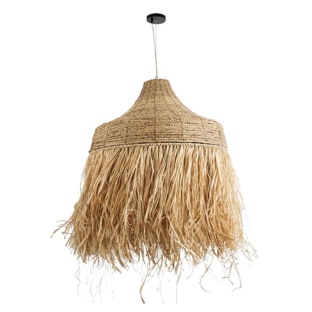 GLOBOSTAR® PORTOFERRAIO 02186 Boho Κρεμαστό Φωτιστικό Οροφής με Ντουί 1 x E27 AC 220-240V IP20 - Μπεζ - Μ80 x Π80 x Υ120cm