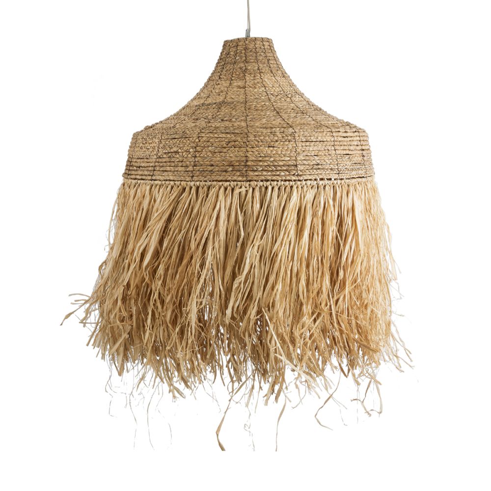 GLOBOSTAR® PORTOFERRAIO 02186 Boho Κρεμαστό Φωτιστικό Οροφής με Ντουί 1 x E27 AC 220-240V IP20 - Μπεζ - Μ80 x Π80 x Υ120cm