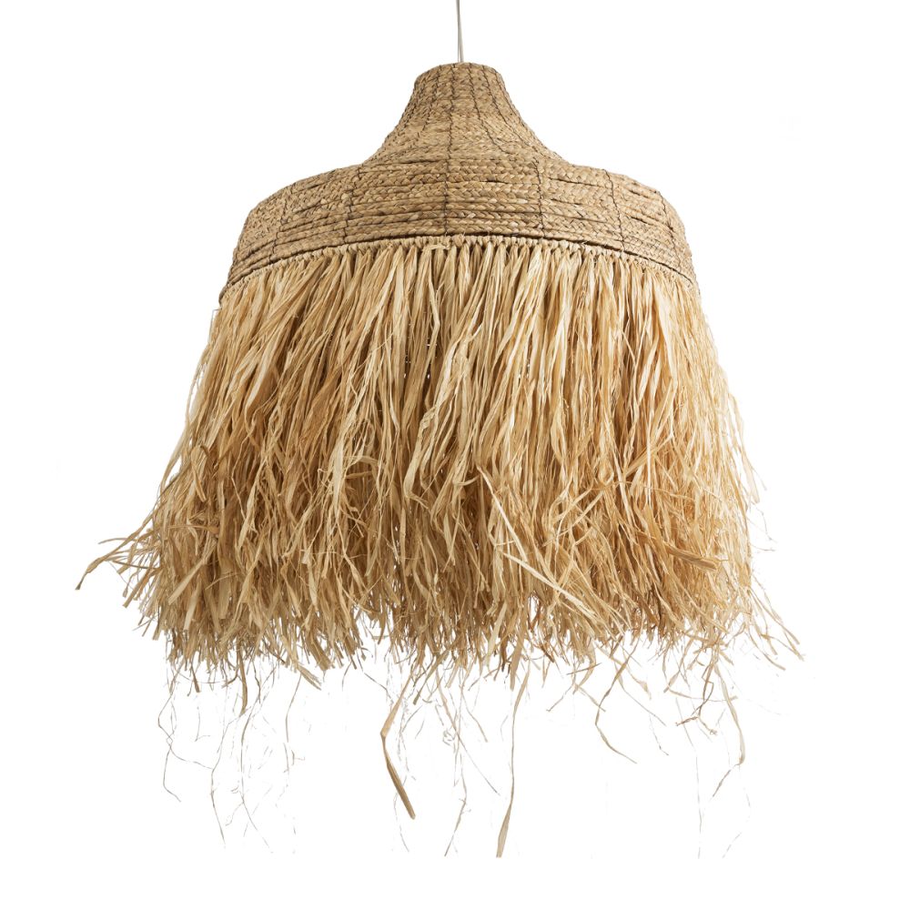 GLOBOSTAR® PORTOFERRAIO 02186 Boho Κρεμαστό Φωτιστικό Οροφής με Ντουί 1 x E27 AC 220-240V IP20 - Μπεζ - Μ80 x Π80 x Υ120cm