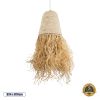 GLOBOSTAR® LETA 02189 Boho Κρεμαστό Φωτιστικό Οροφής με Ντουί 1 x E27 AC 220-240V IP20 - Μπεζ - Μ34 x Π34 x Υ70cm