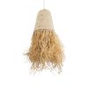 GLOBOSTAR® LETA 02189 Boho Κρεμαστό Φωτιστικό Οροφής με Ντουί 1 x E27 AC 220-240V IP20 - Μπεζ - Μ34 x Π34 x Υ70cm