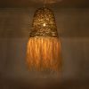 GLOBOSTAR® PORTOFERRAIO 02190 Boho Κρεμαστό Φωτιστικό Οροφής με Ντουί 1 x E27 AC 220-240V IP20 - Μπεζ - Μ60 x Π60 x Υ120cm