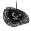 GLOBOSTAR® MEXICO 02200 Boho Κρεμαστό Φωτιστικό Οροφής με Ντουί 1 x E27 AC 220-240V IP20 - Μαύρο - Μ40 x Π30 x Υ13cm