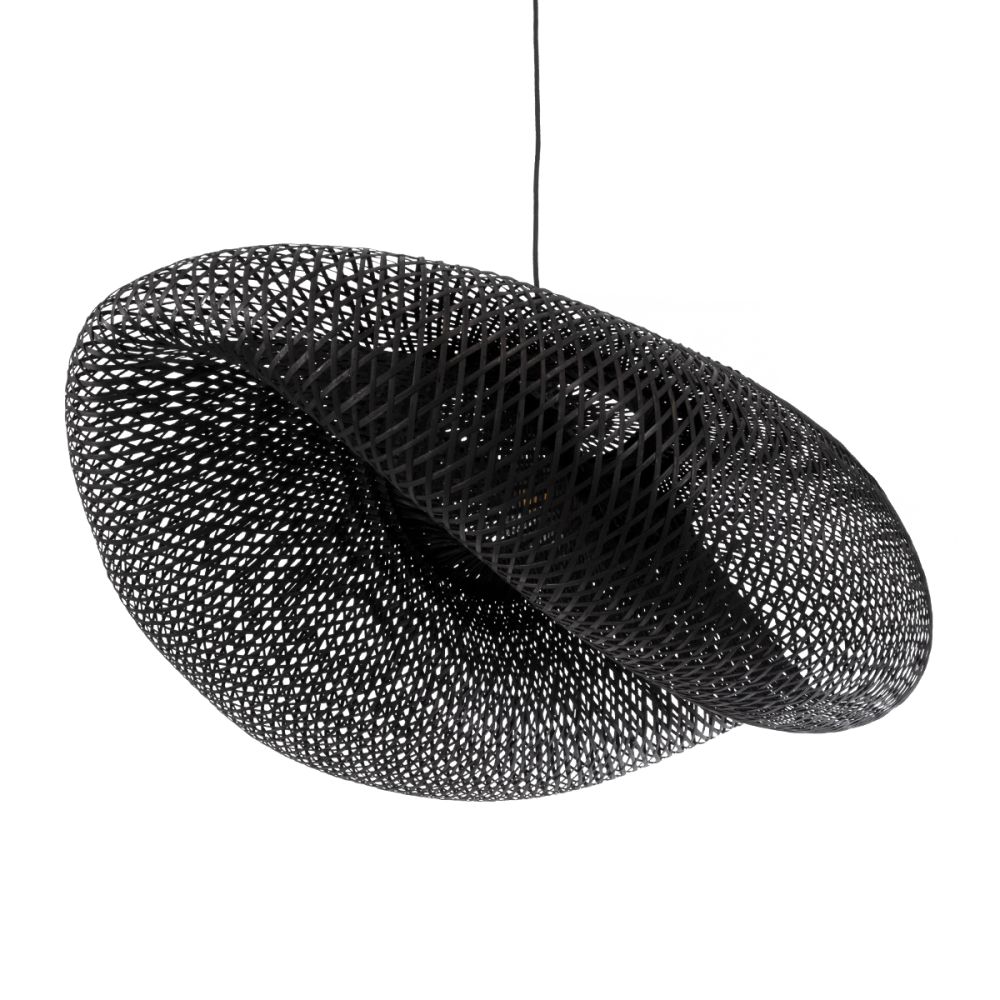 GLOBOSTAR® MEXICO 02203 Boho Κρεμαστό Φωτιστικό Οροφής με Ντουί 1 x E27 AC 220-240V IP20 - Μαύρο - Μ100 x Π62 x Υ33cm