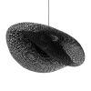 GLOBOSTAR® MEXICO 02203 Boho Κρεμαστό Φωτιστικό Οροφής με Ντουί 1 x E27 AC 220-240V IP20 - Μαύρο - Μ100 x Π62 x Υ33cm