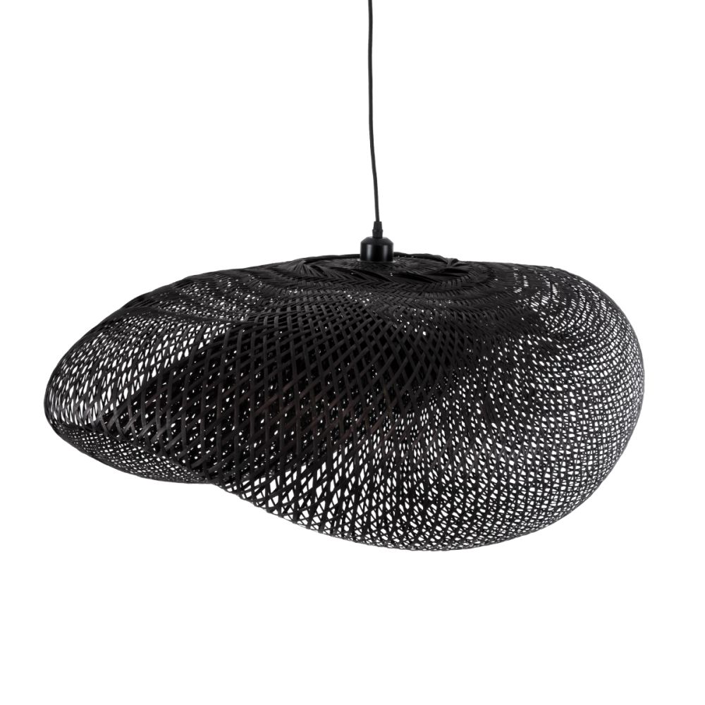GLOBOSTAR® MEXICO 02203 Boho Κρεμαστό Φωτιστικό Οροφής με Ντουί 1 x E27 AC 220-240V IP20 - Μαύρο - Μ100 x Π62 x Υ33cm