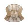 GLOBOSTAR® BISBEE 02204 Boho Κρεμαστό Φωτιστικό Οροφής με Ντουί 1 x E27 AC 220-240V IP20 - Μπεζ - Μ50 x Π50 x Υ28cm