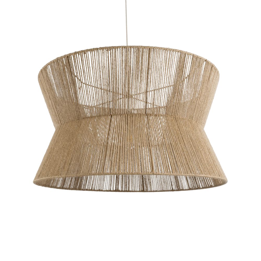 GLOBOSTAR® BISBEE 02205 Boho Κρεμαστό Φωτιστικό Οροφής με Ντουί 1 x E27 AC 220-240V IP20 - Μπεζ - Μ80 x Π80 x Υ48cm