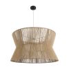 GLOBOSTAR® BISBEE 02205 Boho Κρεμαστό Φωτιστικό Οροφής με Ντουί 1 x E27 AC 220-240V IP20 - Μπεζ - Μ80 x Π80 x Υ48cm