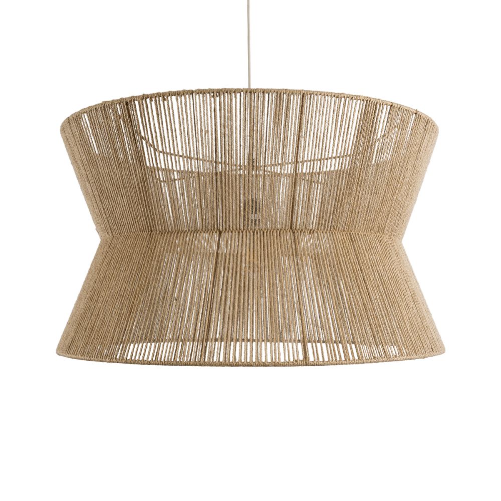 GLOBOSTAR® BISBEE 02205 Boho Κρεμαστό Φωτιστικό Οροφής με Ντουί 1 x E27 AC 220-240V IP20 - Μπεζ - Μ80 x Π80 x Υ48cm
