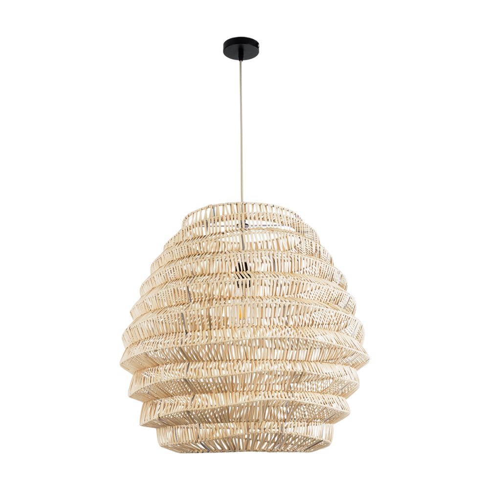 GLOBOSTAR® OREGON 02206 Boho Κρεμαστό Φωτιστικό Οροφής με Ντουί 1 x E27 AC 220-240V IP20 - Μπεζ - Μ60 x Π60 x Υ56cm