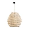 GLOBOSTAR® OREGON 02206 Boho Κρεμαστό Φωτιστικό Οροφής με Ντουί 1 x E27 AC 220-240V IP20 - Μπεζ - Μ60 x Π60 x Υ56cm
