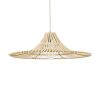 GLOBOSTAR® PALERMO 02208 Boho Κρεμαστό Φωτιστικό Οροφής με Ντουί 1 x E27 AC 220-240V IP20 - Μπεζ - Μ60 x Π60 x Υ20cm