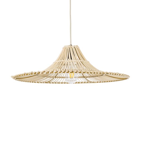 GLOBOSTAR® PALERMO 02208 Boho Κρεμαστό Φωτιστικό Οροφής με Ντουί 1 x E27 AC 220-240V IP20 - Μπεζ - Μ60 x Π60 x Υ20cm