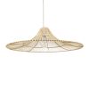 GLOBOSTAR® PALERMO 02209 Boho Κρεμαστό Φωτιστικό Οροφής με Ντουί 1 x E27 AC 220-240V IP20 - Μπεζ - Μ100 x Π100 x Υ30cm