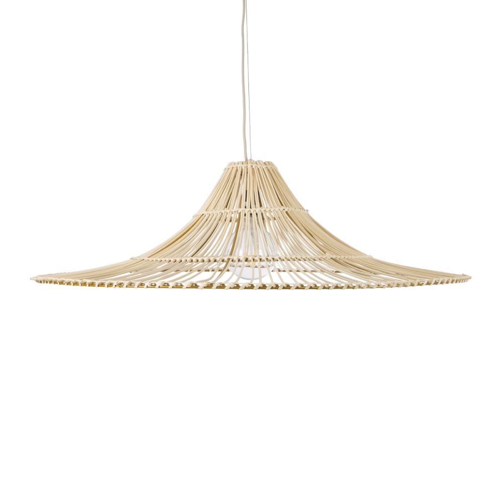 GLOBOSTAR® PALERMO 02209 Boho Κρεμαστό Φωτιστικό Οροφής με Ντουί 1 x E27 AC 220-240V IP20 - Μπεζ - Μ100 x Π100 x Υ30cm