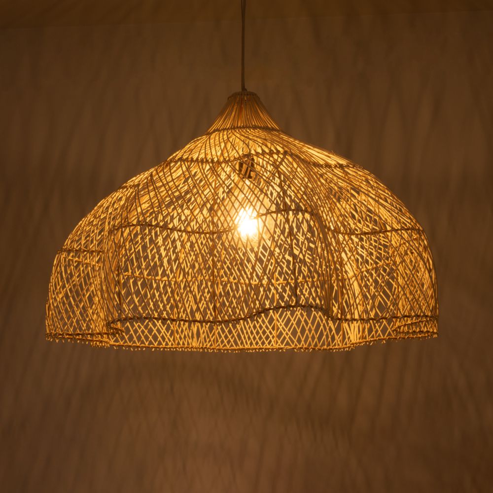 GLOBOSTAR® ADEJE 02211 Boho Κρεμαστό Φωτιστικό Οροφής με Ντουί 1 x E27 AC 220-240V IP20 - Μπεζ - Μ80 x Π80 x Υ55cm