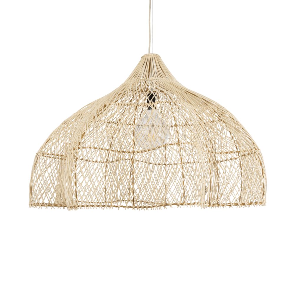 GLOBOSTAR® ADEJE 02211 Boho Κρεμαστό Φωτιστικό Οροφής με Ντουί 1 x E27 AC 220-240V IP20 - Μπεζ - Μ80 x Π80 x Υ55cm