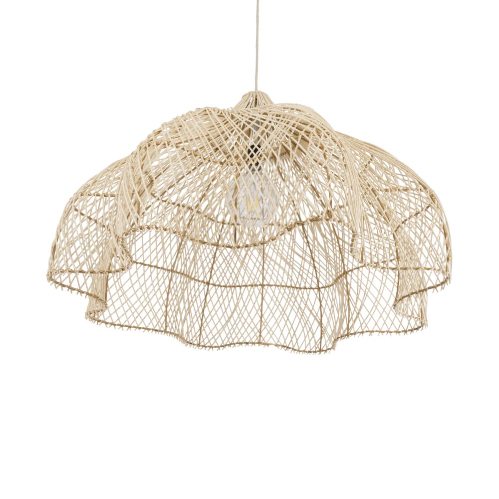 GLOBOSTAR® ADEJE 02211 Boho Κρεμαστό Φωτιστικό Οροφής με Ντουί 1 x E27 AC 220-240V IP20 - Μπεζ - Μ80 x Π80 x Υ55cm