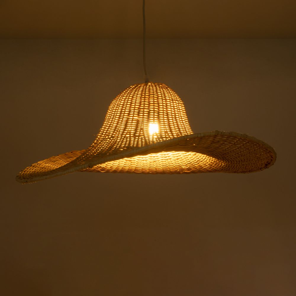 GLOBOSTAR® ESPARGOS 02214 Boho Κρεμαστό Φωτιστικό Οροφής με Ντουί 1 x E27 AC 220-240V IP20 - Μπεζ - Μ70 x Π70 x Υ35cm