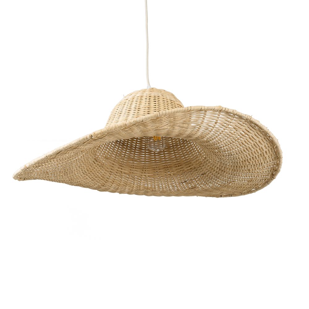 GLOBOSTAR® ESPARGOS 02214 Boho Κρεμαστό Φωτιστικό Οροφής με Ντουί 1 x E27 AC 220-240V IP20 - Μπεζ - Μ70 x Π70 x Υ35cm