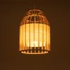 GLOBOSTAR® GALIA 02219 Boho Κρεμαστό Φωτιστικό Οροφής με Ντουί 1 x E27 AC 220-240V IP20 - Μπεζ & Καφέ - Μ30 x Π30 x Υ40cm
