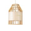 GLOBOSTAR® GALIA 02219 Boho Κρεμαστό Φωτιστικό Οροφής με Ντουί 1 x E27 AC 220-240V IP20 - Μπεζ & Καφέ - Μ30 x Π30 x Υ40cm