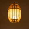 GLOBOSTAR® GALIA 02220 Boho Κρεμαστό Φωτιστικό Οροφής με Ντουί 1 x E27 AC 220-240V IP20 - Μπεζ & Καφέ - Μ30 x Π30 x Υ40cm