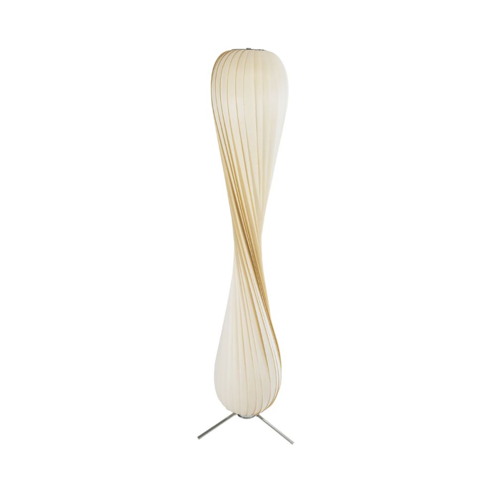 GLOBOSTAR® PRAIA 02225 Μοντέρνο Επιδαπέδιο Φωτιστικό με Ντουί 2 x E27 AC 220-240V IP20 - Μπεζ - Μ25 x Π25 x Υ145cm