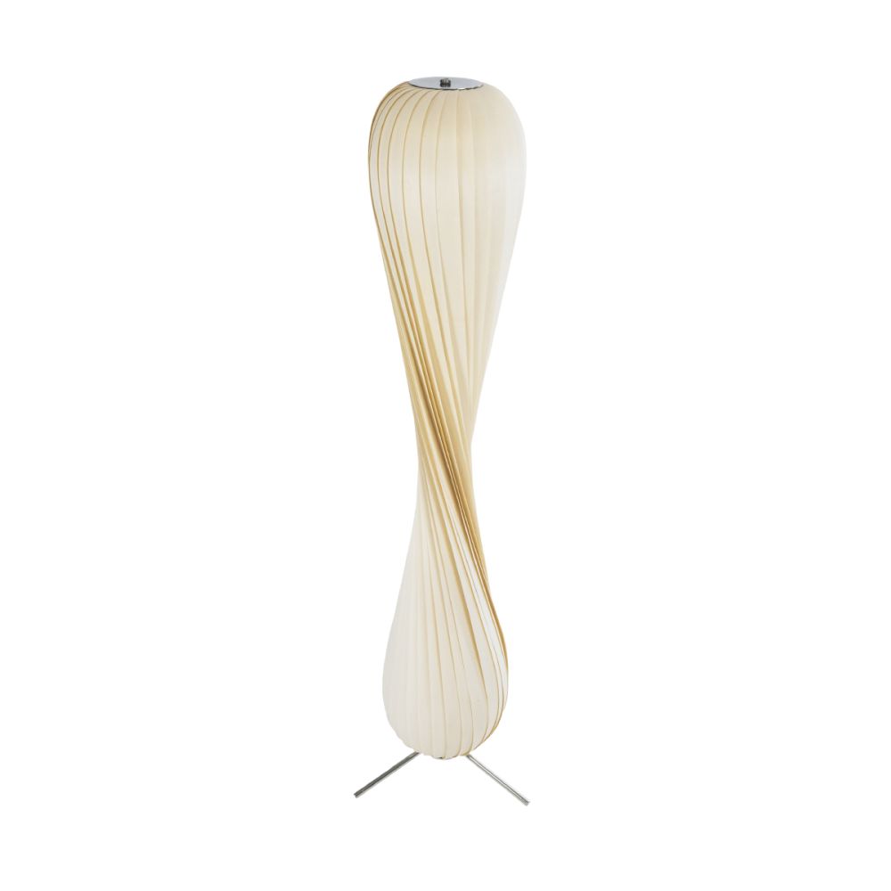 GLOBOSTAR® PRAIA 02225 Μοντέρνο Επιδαπέδιο Φωτιστικό με Ντουί 2 x E27 AC 220-240V IP20 - Μπεζ - Μ25 x Π25 x Υ145cm
