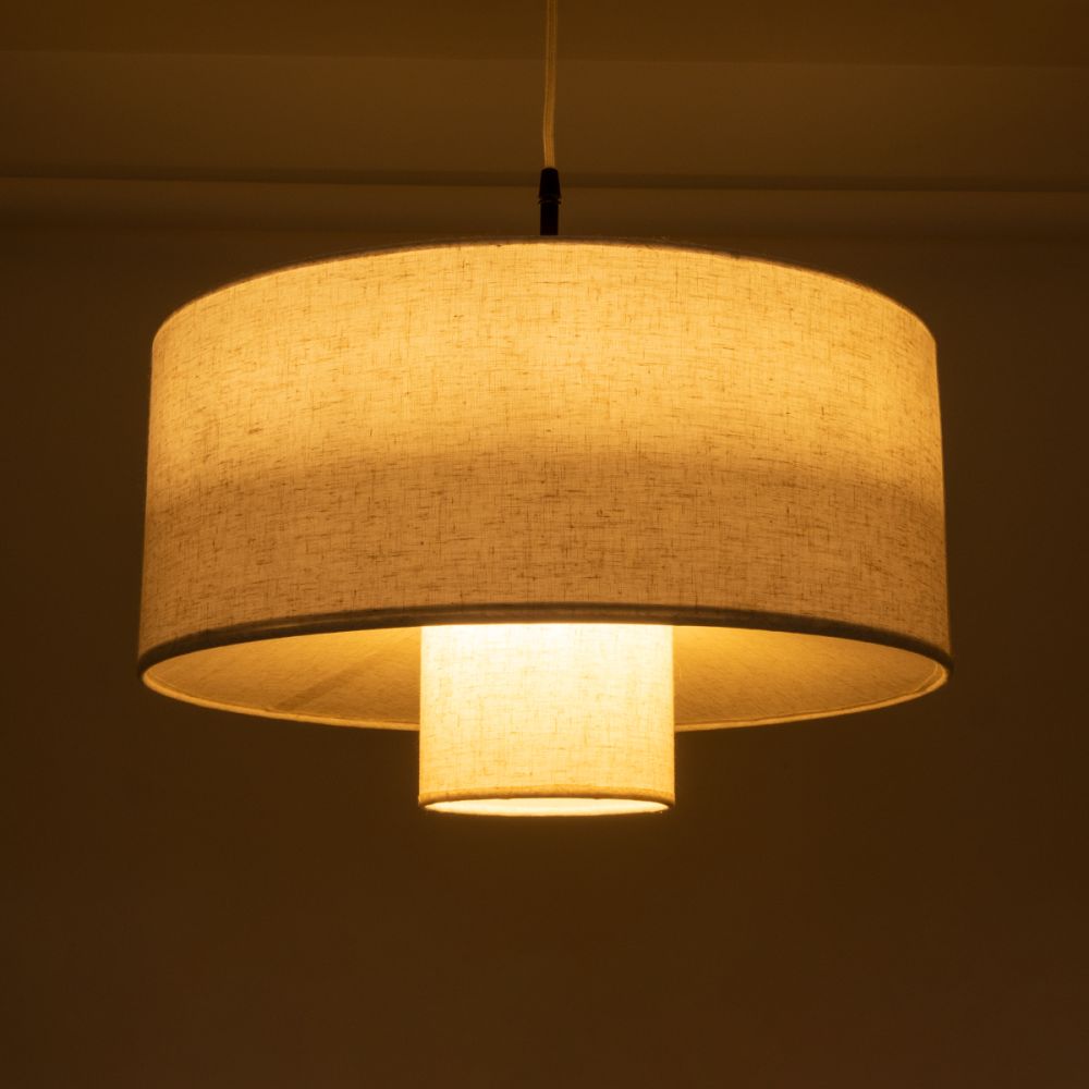GLOBOSTAR® MARIGOLD 02226 Boho Κρεμαστό Φωτιστικό Οροφής με Ντουί 1 x E27 AC 220-240V IP20 - Λευκό - Μ48 x Π48 x Υ27cm